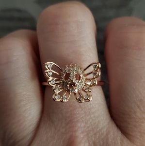 Butterfly sugar skull ring